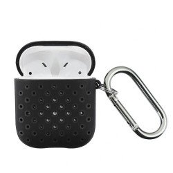 Airpod (2 / 1) Honeycomb Mesh Sports Cover Skin for Airpod Charging Case (Black Black) Airpod (2 / 1) Honeycomb Mesh Sports Cover Skin for Airpod Charging Case (Black Black)